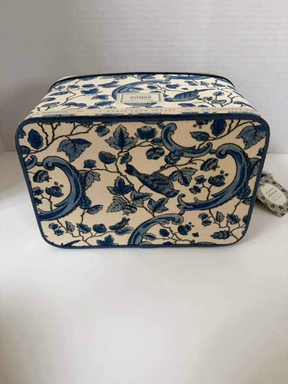 Sezane Jewelry Organizer Case Blue Birds Travel Storage Antoinette Poisson Gift - Picture 9 of 15
